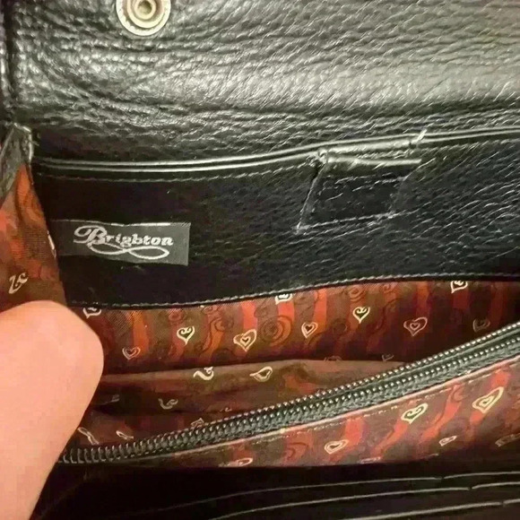 Vintage Brighton Croco Embossed Wallet Organizer Large Brighton Clutch Purse - Picture 9 of 15